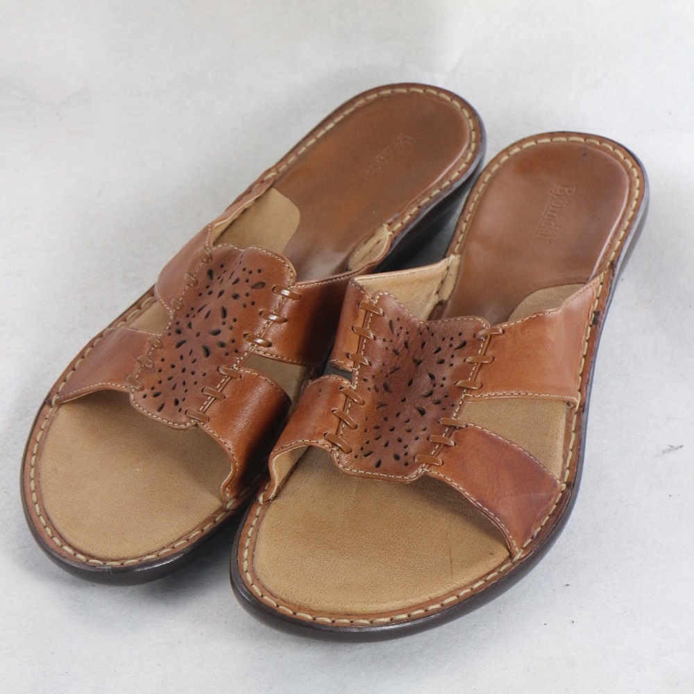 Bjorndal Women's Brown Leather Maggie Sandals - Picture 1 of 8